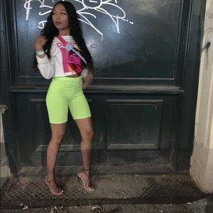 Lime Green biker tights